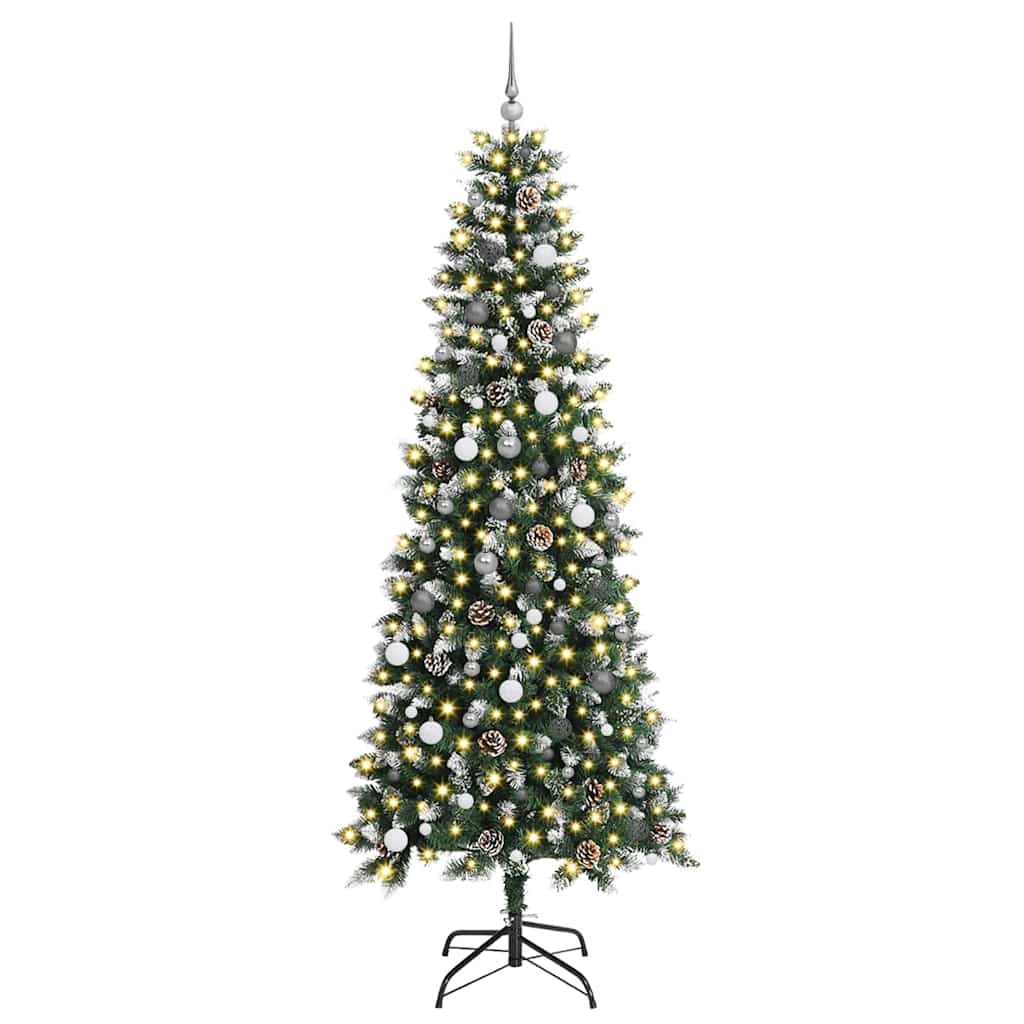 Vidaxl kunstkerstboom groen 240 cm pvc en plastic en staal