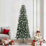 Vidaxl kunstkerstboom met 300 led groen 240 cm pvc en plastic en staal