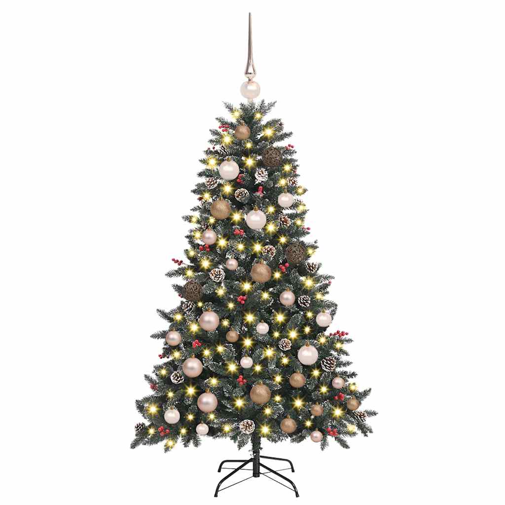 Vidaxl kunstkerstboom met 150 led groen 120 cm pvc en plastic en staal