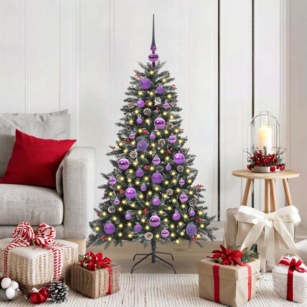 Vidaxl kunstkerstboom met 150 led groen 120 cm pvc en plastic en staal