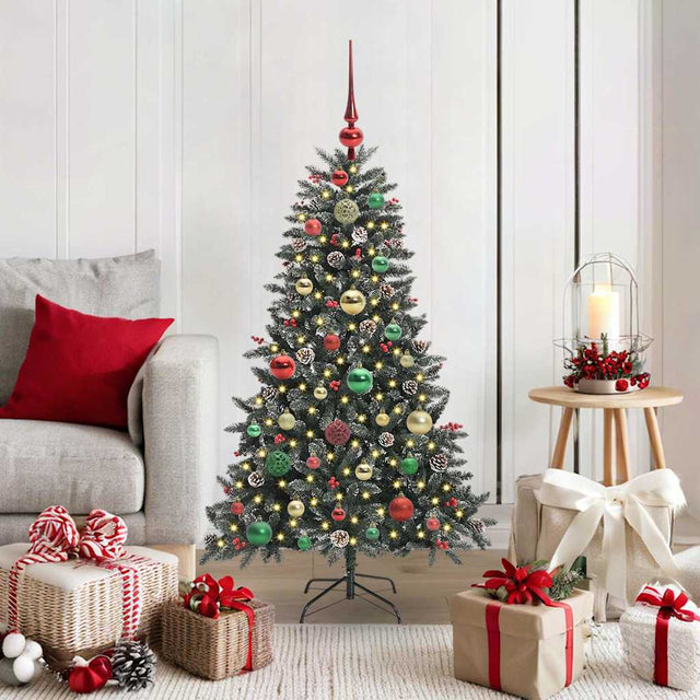 Vidaxl kunstkerstboom met 150 led groen 120 cm pvc en plastic en staal