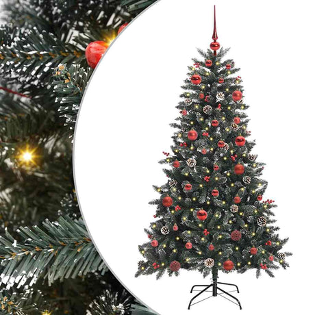 Vidaxl kunstkerstboom met 150 led groen 150 cm pvc en plastic en staal