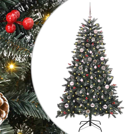 Vidaxl kunstkerstboom met 150 led groen 150 cm pvc en plastic en staal