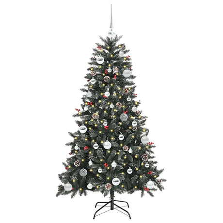 Vidaxl kunstkerstboom met 150 led groen 150 cm pvc en plastic en staal