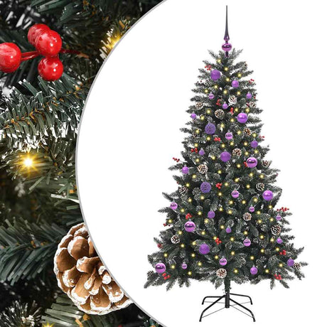 Vidaxl kunstkerstboom met 150 led groen 150 cm pvc en plastic en staal