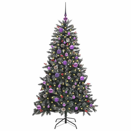 Vidaxl kunstkerstboom met 150 led groen 150 cm pvc en plastic en staal