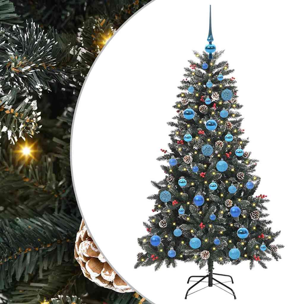 Vidaxl kunstkerstboom met 150 led groen 150 cm pvc en plastic en staal