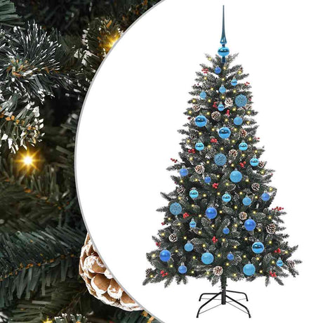 Vidaxl kunstkerstboom met 150 led groen 150 cm pvc en plastic en staal