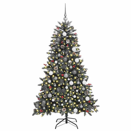 Vidaxl kunstkerstboom met 300 led groen 180 cm pvc en plastic en staal