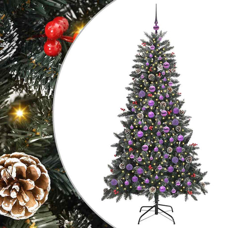 Vidaxl kunstkerstboom met 300 led groen 180 cm pvc en plastic en staal