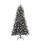 Vidaxl kunstkerstboom met 300 led groen 210 cm pvc en plastic en staal
