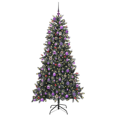 Vidaxl kunstkerstboom met 300 led groen 210 cm pvc en plastic en staal