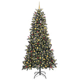 Vidaxl kunstkerstboom met 300 led groen 240 cm pvc en plastic en staal
