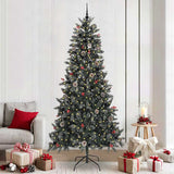 Vidaxl kunstkerstboom met 300 led groen 240 cm pvc en plastic en staal