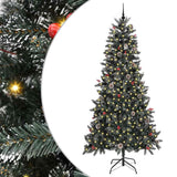 Vidaxl kunstkerstboom met 300 led groen 240 cm pvc en plastic en staal