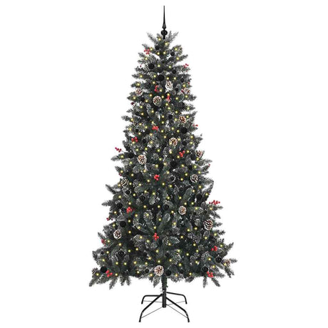 Vidaxl kunstkerstboom met 300 led groen 240 cm pvc en plastic en staal