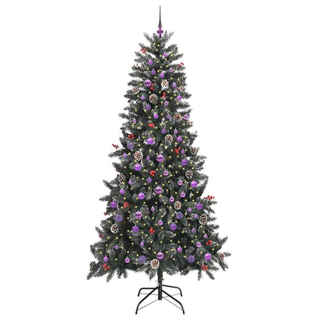 Vidaxl kunstkerstboom met 300 led groen 240 cm pvc en plastic en staal