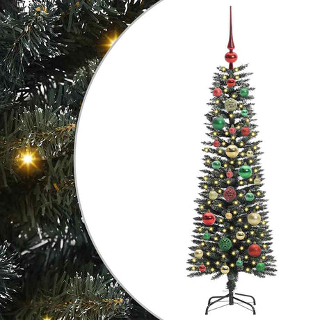 Vidaxl kunstkerstboom met 150 led groen 120 cm pvc en plastic en staal