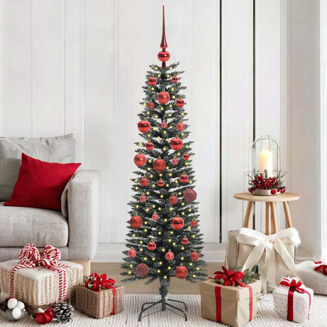 Vidaxl kunstkerstboom met 150 led groen 150 cm pvc en plastic en staal