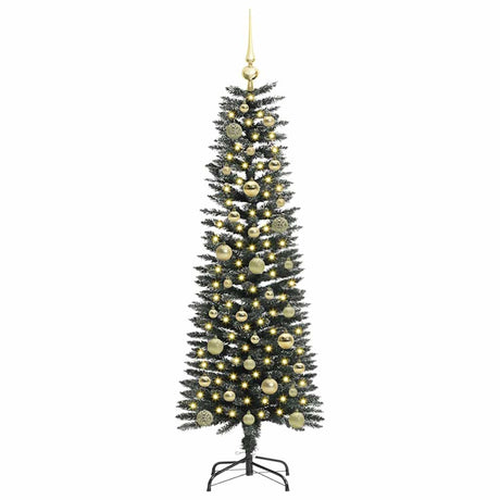 Vidaxl kunstkerstboom met 150 led groen 150 cm pvc en plastic en staal