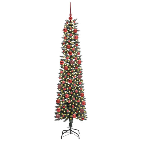 Vidaxl kunstkerstboom met 300 led groen 180 cm pvc en plastic en staal