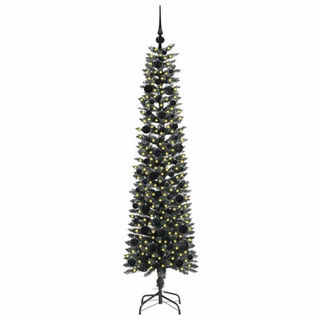 Vidaxl kunstkerstboom met 300 led groen 180 cm pvc en plastic en staal