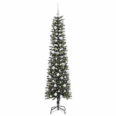 Vidaxl kunstkerstboom met 300 led groen 180 cm pvc en plastic en staal