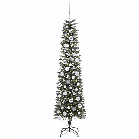 Vidaxl kunstkerstboom met 300 led groen 180 cm pvc en plastic en staal