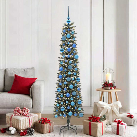 Vidaxl kunstkerstboom met 300 led groen 180 cm pvc en plastic en staal