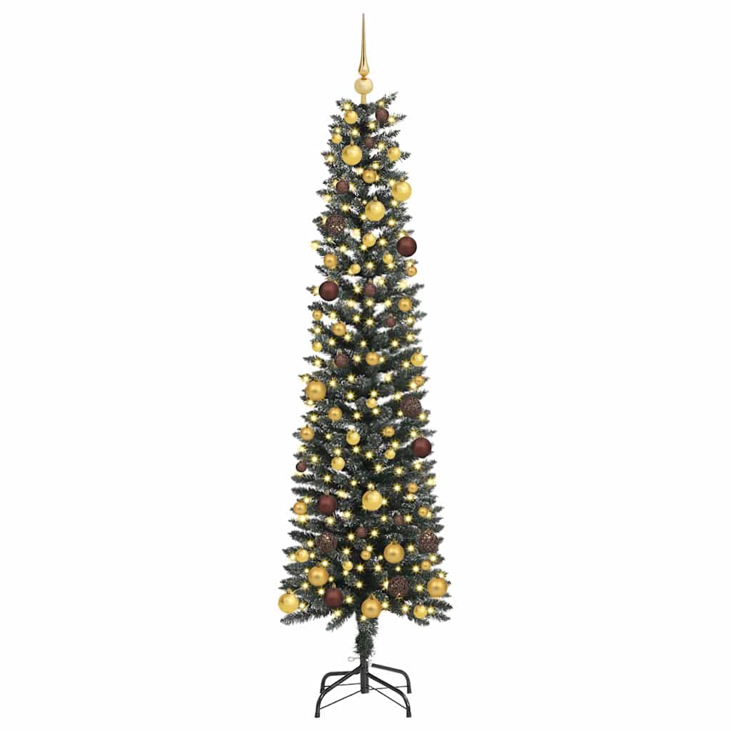 Vidaxl kunstkerstboom met 300 led groen 210 cm pvc en plastic en staal