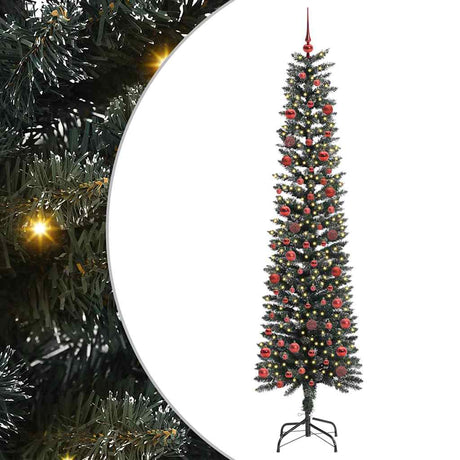 Vidaxl kunstkerstboom met 300 led groen 210 cm pvc en plastic en staal