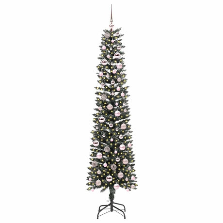 Vidaxl kunstkerstboom met 300 led groen 210 cm pvc en plastic en staal