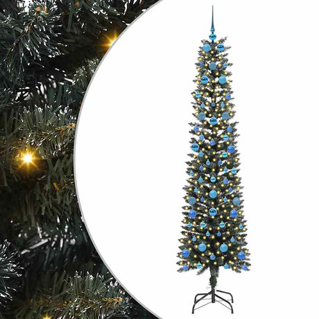 Vidaxl kunstkerstboom met 300 led groen 210 cm pvc en plastic en staal