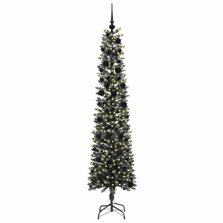 Vidaxl kunstkerstboom met 300 led groen 240 cm pvc en plastic en staal