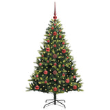Vidaxl kunstkerstboom met scharnier 150 leds groen 120 cm pvc en pe