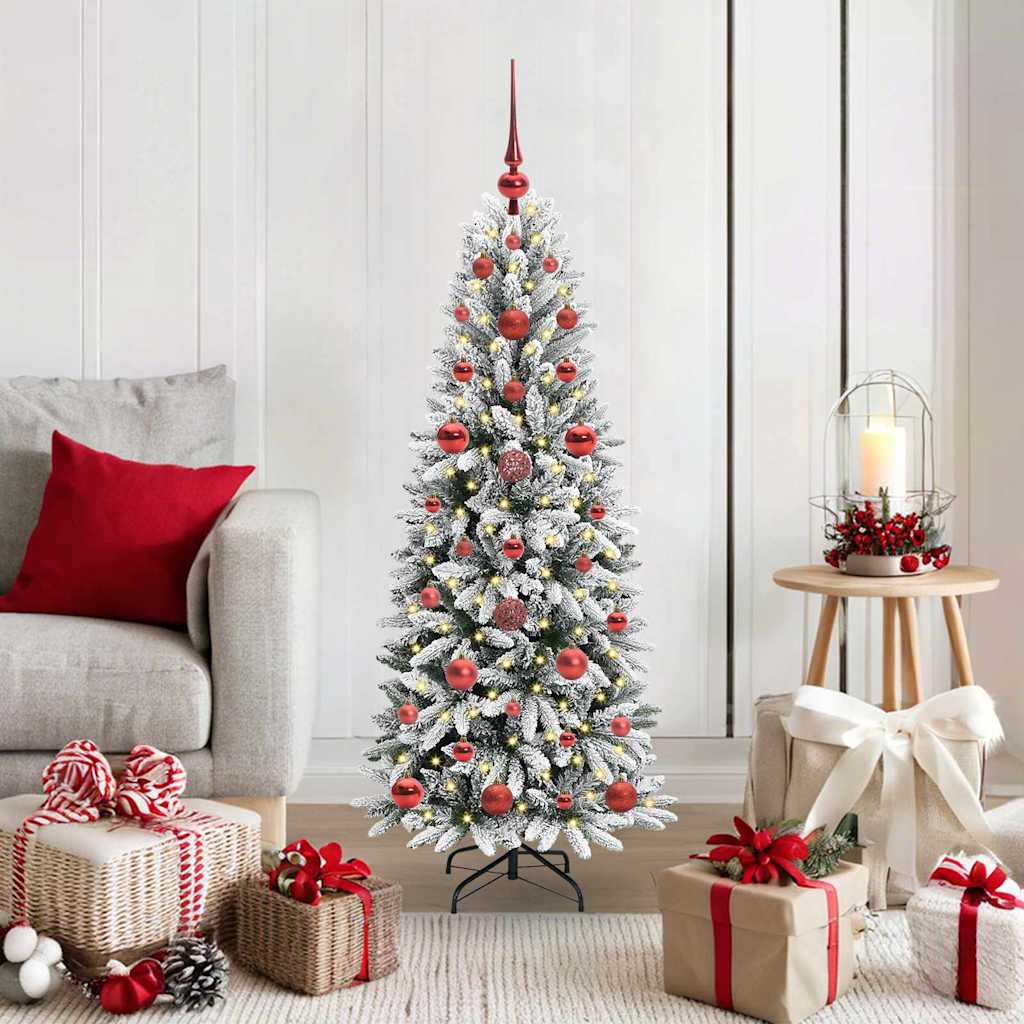 Vidaxl kunstkerstboom wit 120 cm pvc en plastic en staal en pe