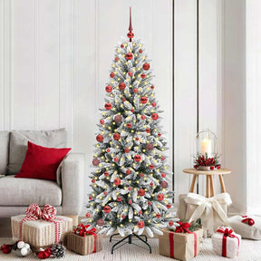 Vidaxl kunstkerstboom wit 180 cm pvc en plastic en staal en pe