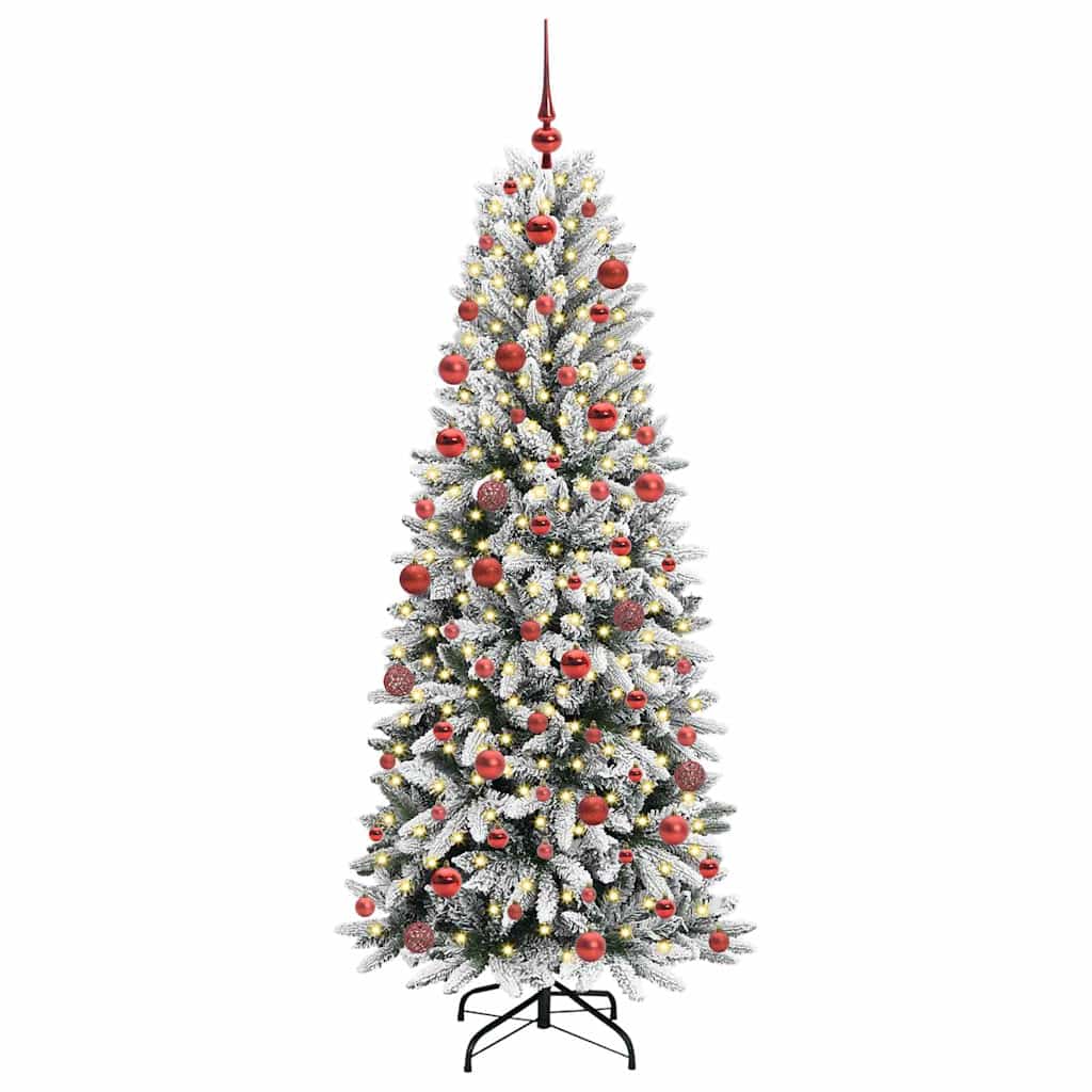 Vidaxl kunstkerstboom wit 180 cm pvc en plastic en staal en pe
