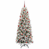 Vidaxl kunstkerstboom wit 180 cm pvc en plastic en staal en pe