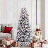Vidaxl kunstkerstboom wit 180 cm pvc en plastic en staal en pe