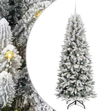 Vidaxl kunstkerstboom wit 210 cm pvc en plastic en staal en pe