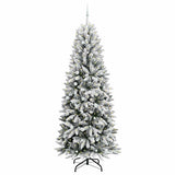 Vidaxl kunstkerstboom wit 240 cm pvc en plastic en staal en pe
