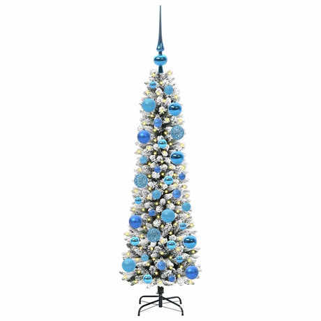 Vidaxl kunstkerstboom wit 120 cm pvc en metaal en plastic