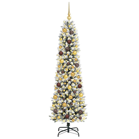 Vidaxl kunstkerstboom wit 180 cm pvc en metaal en plastic