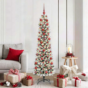 Vidaxl kunstkerstboom wit 180 cm pvc en metaal en plastic