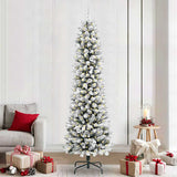 Vidaxl kunstkerstboom met 300 led wit 240 cm pvc en metaal en plastic