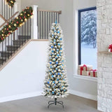 Vidaxl kunstkerstboom met 300 led wit 240 cm pvc en metaal en plastic