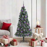 Vidaxl kunstmatig voorverlicht kerstboom met ballenset groen 150 cm