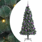 Vidaxl kunstmatig voorverlicht kerstboom met ballenset groen 150 cm
