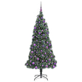 Vidaxl kunstmatige voorverlichte kerstboom met ballenset groen 180 cm